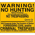 Warning, 12 in W x 12 in H, Square, Aluminum