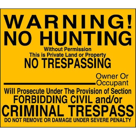 Warning, 12 in W x 12 in H, Square, Aluminum