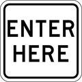 Enter Sign For Parking Lots, 18 in H, 18 in W, Aluminum, Square, English, LR7-65-18HA
