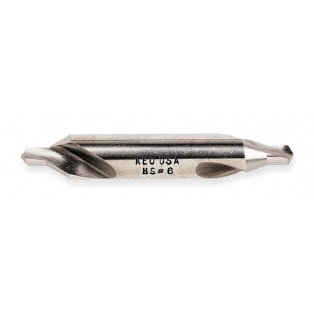 Drill/Countersink Bit,60 Deg,No 2,HSS,BRGT
