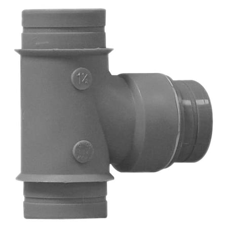 Sanitary Tee, Polypropylene, 2", Schedule 40, 80 psi Max Pressure