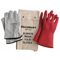 Electrical-Insulating Glove Kit, 500V AC, 750V DC, Rubber, 14" Length, Red, Size 9