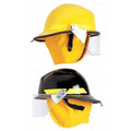 Fire Helmet, Fiberglass, 6 pt Ratchet, Yellow, Fits Hat Size 6-1/2 to 8 ,Modern