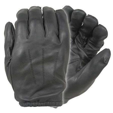 Law Enforcement Glove, Cowhide Leather Palm, 7" Length, Shirred Cuff, Full Finger, Kevlar(R) Lining