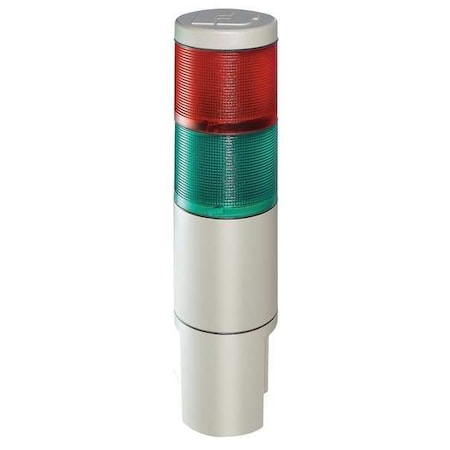 Status Indicator Light, 120V AC, Green, Red, 2 3/16 in Dia., 9 13/16 in Height