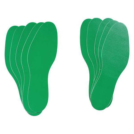 Floor Marking Tape, vinyl, Solid, Green, 3 3/4 in W., 10 PK