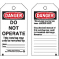 Danger Tag,5-3/4 x 3 In,Cardstock,PK25, 65407