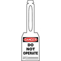 Danger Tag, General Safety, 5 1/4 in H x 3 1/4 in W, White, Rectangle, 25 PK