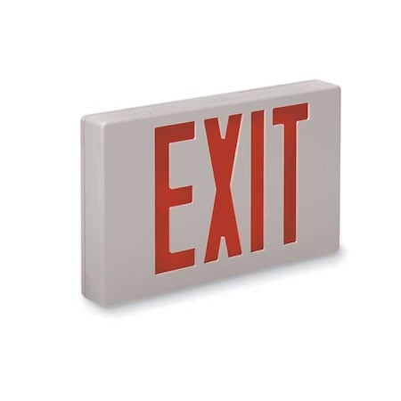 Exit Sign, White, 2 Face(s), LED, Universal Mount, Nickel Cadmium