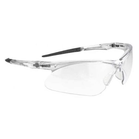 ST1, Safety Glasses, Anti-Fog, Clear Lens, Black Frame, Half Frame