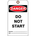 Danger Tag, Machine and Operational, Cardstock, 7 in H x 4 in W, White, Rectangle, 25 PK