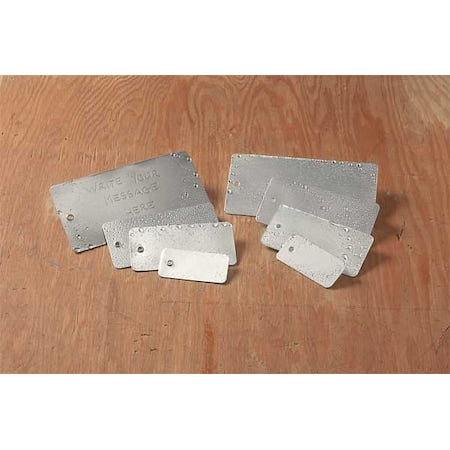 Blank Tag with Hole,Aluminm,3/4in H,PK25