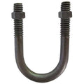 Round U-Bolt, 3/8"-16, 1 3/4 in W, 2 3/4 in H, Plain Stainless Steel, 10 PK