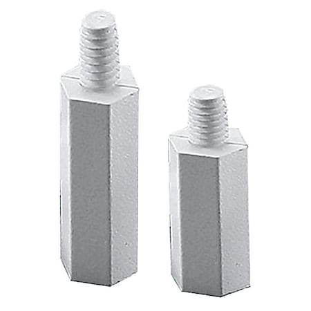 Hex Standoff, #8-32 Thrd Sz, 1 in L, 1 in Thrd L Nylon Plain, 1/4" Hex W, 10 PK