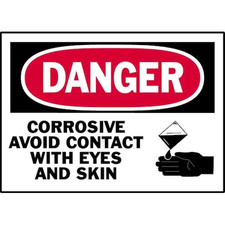Warning Label, 3 1/2 in H, 5 in W, Polyester, Horizontal Rectangle, English, 86123, PK5