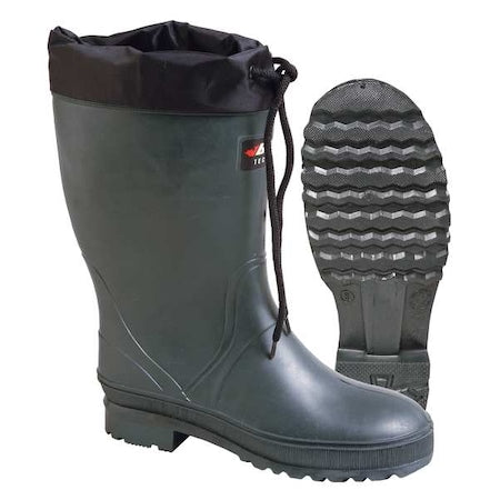 Women's Storm (PLN) Rubber Boot, Plain Toe, 13" Height, Green, 7