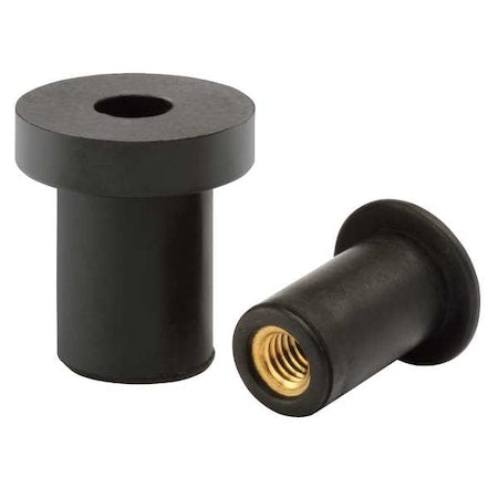 Rivet Nut, 3/8"-16 Thrd Sz, 1.062 in L, Rubber, Protective Powder, 5 PK