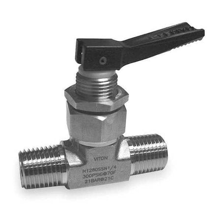 1/4" MNPT Stainless Steel Mini Ball Valve Inline