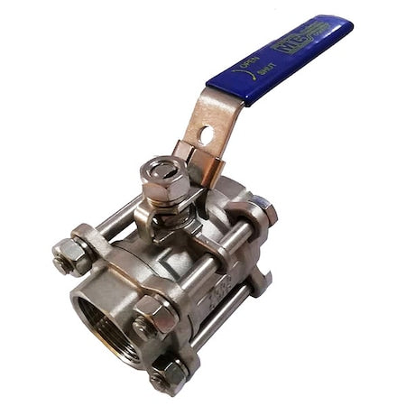 1/2" FNPT Stainless Steel Ball Valve Inline