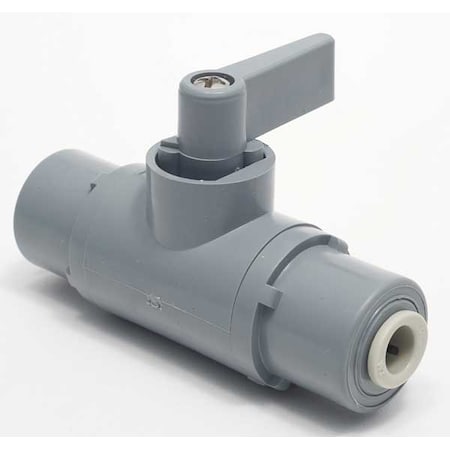 Manual 2-Way Ball Valve,Push,PVC