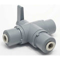 Manual 3-Way Ball Valve,3/8",PVC
