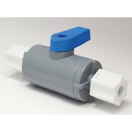 1/4" Compr PVC Ball Valve Inline