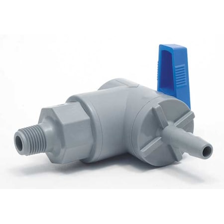 1/4" FNPT x Barb PVC Ball Valve Angle