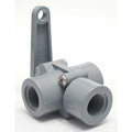 Manual 3-Way Ball Valve,1/2",PVC