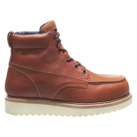 Men's 6-Inch Work Boot, 8 1/2 M, Steel Toe, 6 in H, Brown, 8289