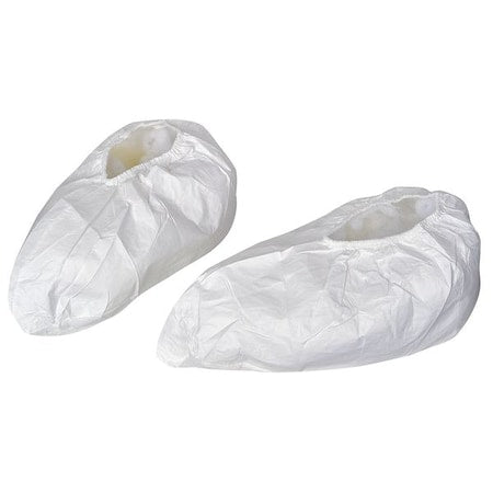 Disposable Shoe Covers, Non-Woven Laminate, White, Slip Resistant Sole: Yes ,L