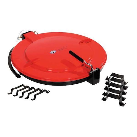 Latching Lid for Poly Drum,Black