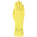 AlphaTec Chemical Resistant Gloves, Natural Rubber Latex, 12 in L, 20 mil, Yellow, 7, 1 PR