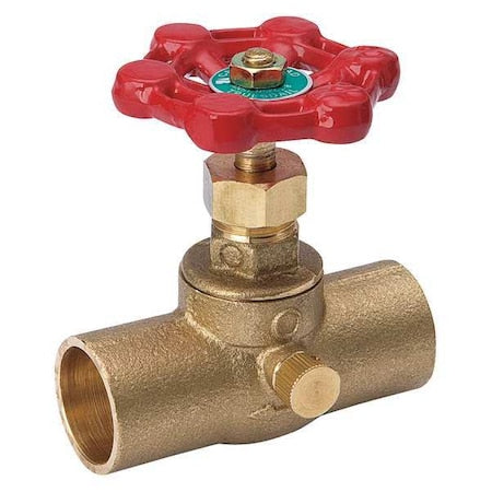Stop and Waste Valve,Brass,CXC,3/4 in.