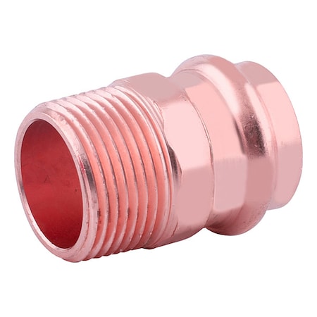 Strt,Copper,Press-fit3/4in,MNPT1in