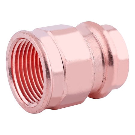 Strt,Copper,Press-fit1/2in,FNPT3/8in