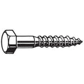 Lag Screw, 5/8 in, 3 in, Steel, Zinc Plated Hex External Hex Drive, 25 PK