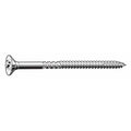 Wood Screw, #8, 1-1/2 in, Plain 18-8 Stainless Steel Flat Head Phillips Drive, 200 PK