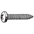Sheet Metal Screw, #4 x 1 in, Plain 18-8 Stainless Steel Pan Head Phillips Drive, 100 PK