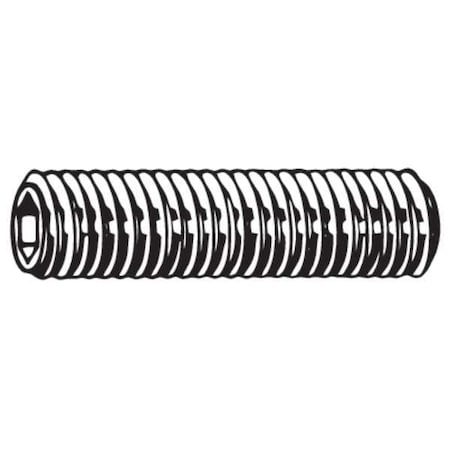 Socket Set Screw, Flat, 1/4-20x1/2, PK100