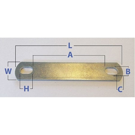 U-Bolt Mounting Plate, W 3/4 in,PK10