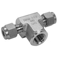 1/2" x 1/4" Compression x FPT SS Female Branch Tee