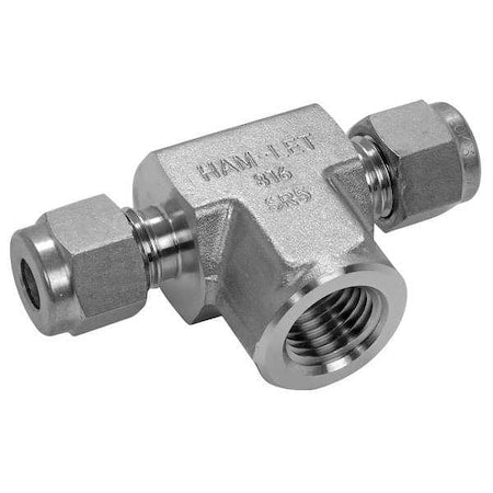 1/2" x 1/4" Compression x FPT SS Female Branch Tee