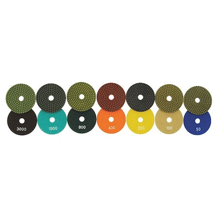 Polishing Pad,4 in. Dia.,200 Grit