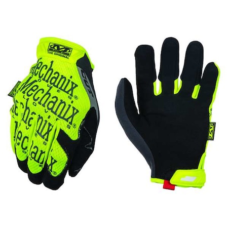 The Original(R) E5 Hi-Vis Cut-Resistant Gloves, Synthetic Leather, Armortex(R) Palm, 8, Yellow