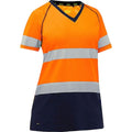 Women's Hi-Vis Short Sleeve T-Shirt, 2, R, Cotton, Polyester, Orange/Black, 3X