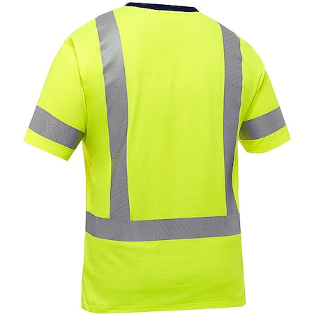 High-Visibility Shirt, Cotton, Polyester, Yellow, XL
