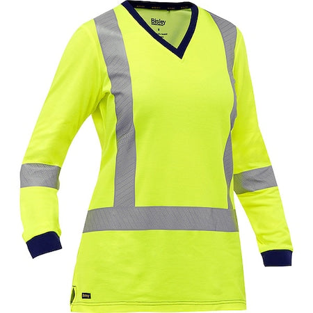 Women's Hi-Vis Short Sleeve T-Shirt, 3, R, Cotton, Polyester, Yellow, 3X