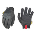 Mechanics Gloves, Polyester, Spandex Back, Not Tested Abrasion Level, Black/Gray, 9