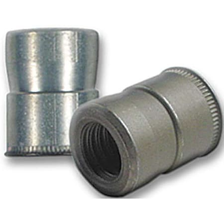 Rivet Nut, #10-24 Thread Size, 0.306 in Flange Dia., 0.37 in L, Steel, 100 PK