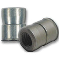 Rivet Nut, #6-32 Thread Size, 0.24 in Flange Dia., 0.37 in L, Steel, 100 PK